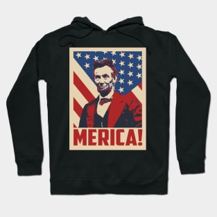 Abraham Lincoln Merica 4th Of July Hoodie